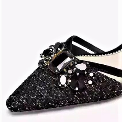 ZR Classic Flats Mule with Gems 1701