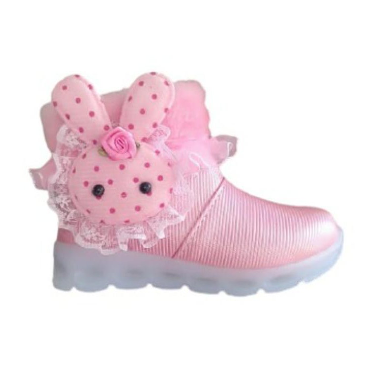 sepatu boot anak perempuan motif boneka kelinci