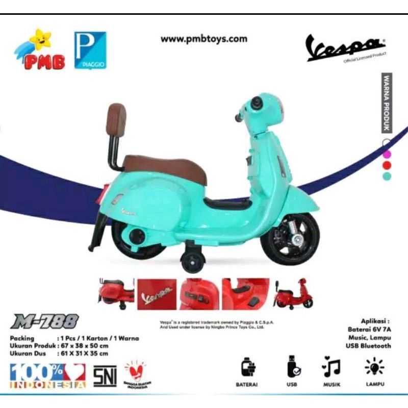 SEPEDA MOTOR AKI ANAK MURAH VESPA SCOOTER VINTAGE CLASSIC PMB M788 SNI M 788 MURAH SURABAYA