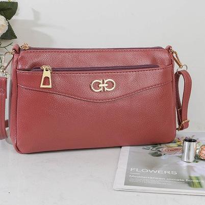 *{DISKON} TAS SELEMPANG WANITA CHEYA TA171P3 KULIT PINK SALEM IMPORT KOREA MURAH FASHION PESTA KERJA