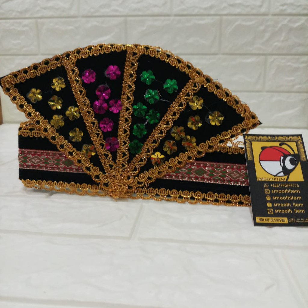 Topi aceh tari saman hiasan kepala khas aceh aksesoris kepala tarian aceh