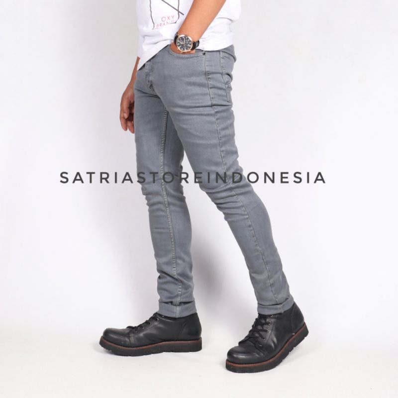 Celana panjang pria skinny jeans Stretch