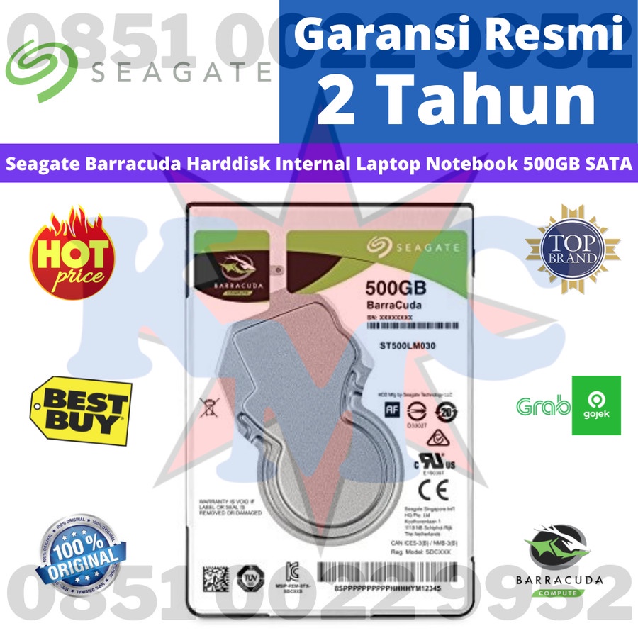 Seagate Barracuda Momentus 500GB Harddisk Internal Notebook 2.5&quot; Resmi