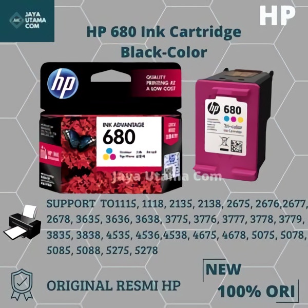 HP 680 Ink Cartridge Black-Color ORIGINAL