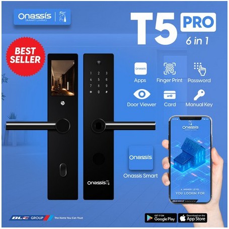 Onassis smart lock t5 pro dengan camera viewer-kunci digital