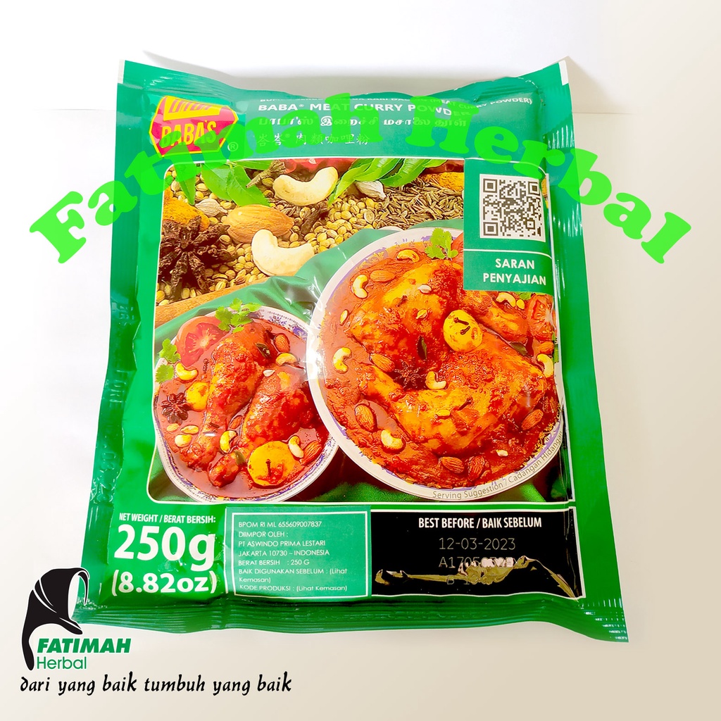 

Bumbu Baba's Meat Curry Powder 250 gr