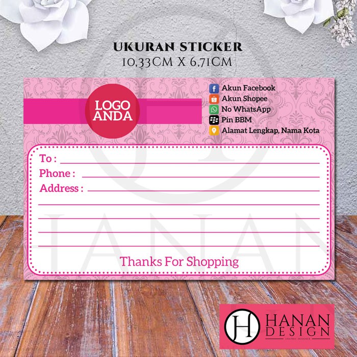 Stiker Label Pengiriman Paket Barang Olshop Online  Shop 