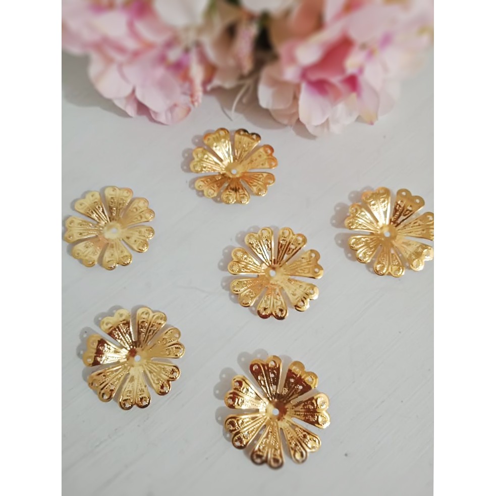 LEMPENGAN EMAS BUNGA KECIL / AKSESORIS MAHAR DAN SESERAHAN