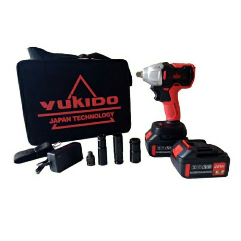 Cordless Impact wrench Brushless 48volt Yukido Bor baterai buka baut