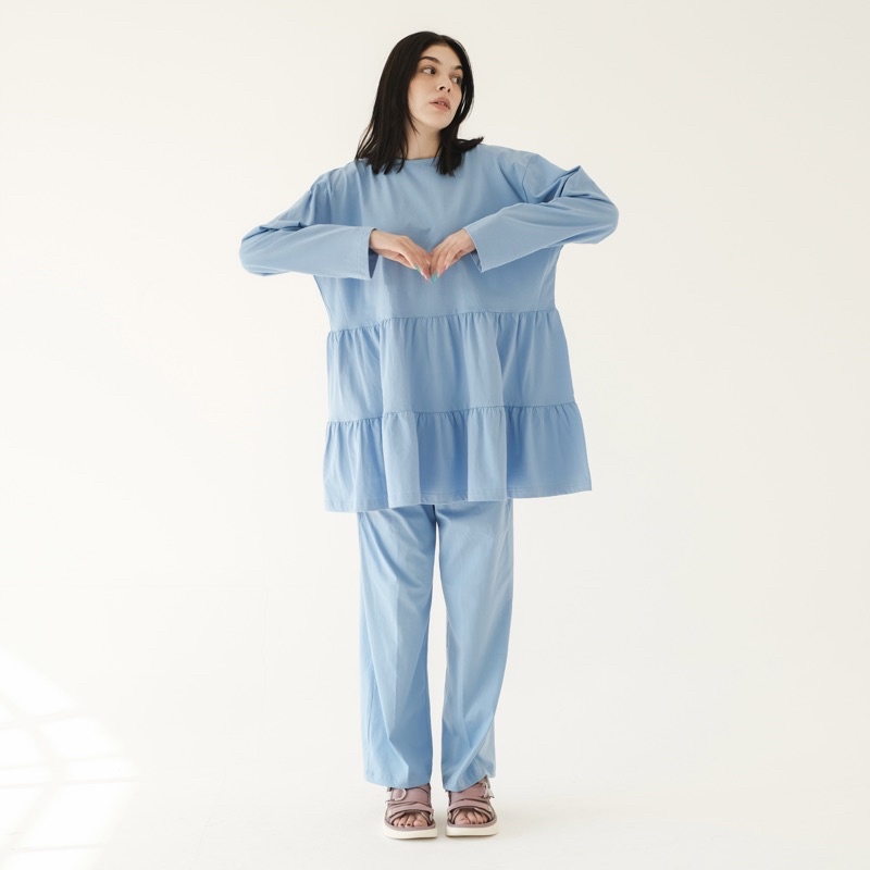 Basic blouse yitama blue