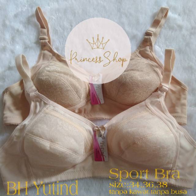 Sport Bra Tanpa Kawat Tanpa Busa Bh Basic Yutind