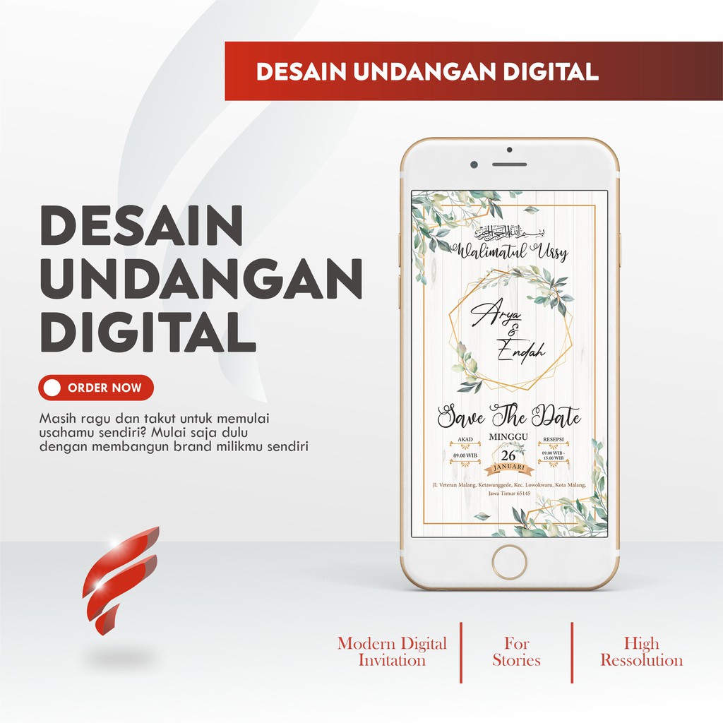Jual Fortune Art Undangan Elektronik | Feed Instagram | Story Instagram