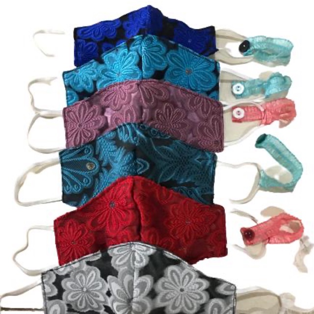 MURAH | Masker Kain Brokat 3ply