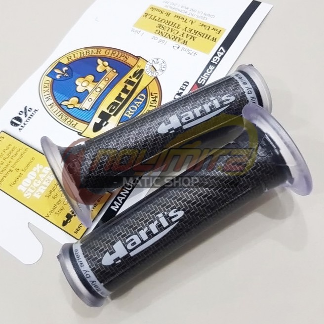 Handfat Handgrip Grip Harris 3D Black Carbon Universal NMAX XMAX PCX Aerox 155 Vario ADV Scoopy Mio