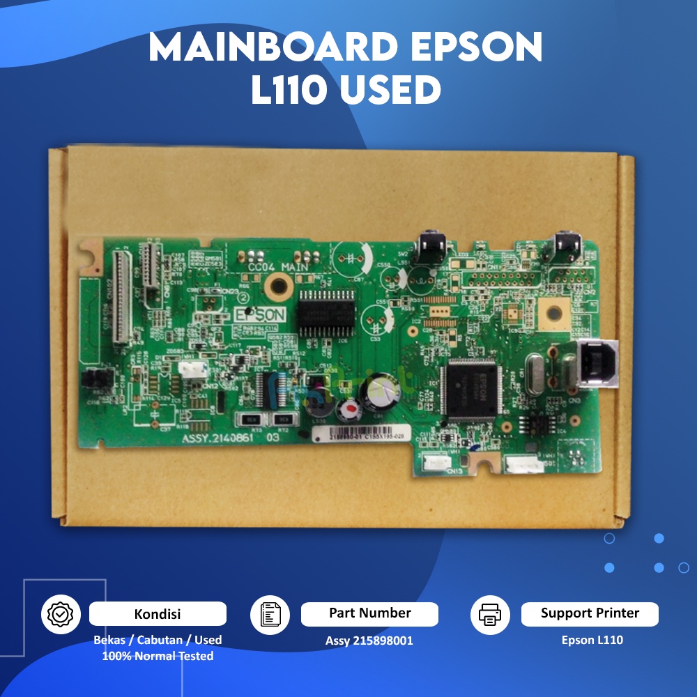 Board Printer Epson L110 Used, Mainboard Epson L110 bekas Like New