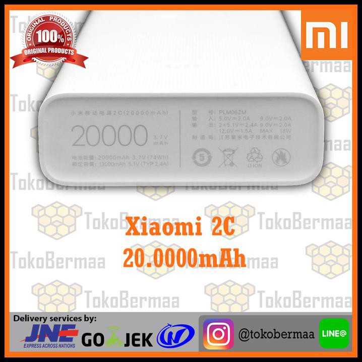 Hrg Diskon Xiaomi 20000Mah Powerbank - Original Power Bank 20000 Mah - Putih