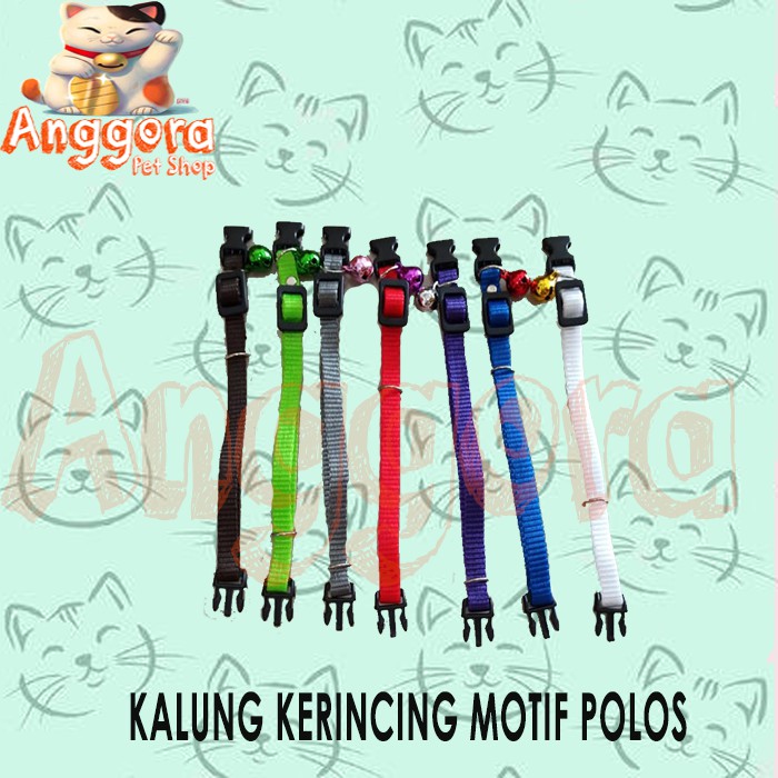 Kalung Kucing / Anjing Kerincing motif polos