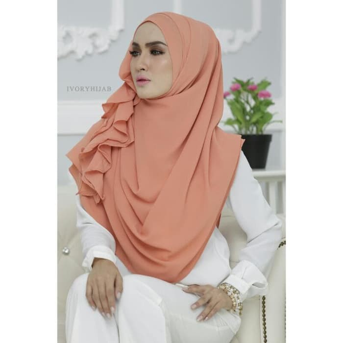 kerudung hijab Jilbab Instan Elora by Ivory hijab  - abu