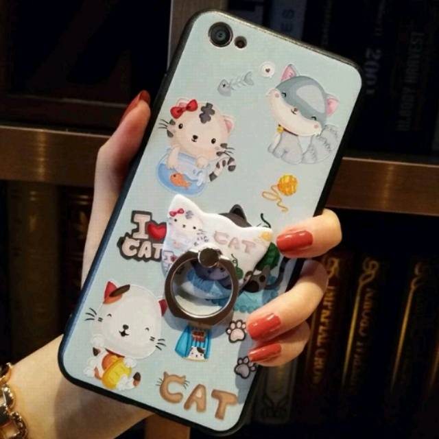 CASE  OPPO A71 / VIVO Y69 BLUE CAT