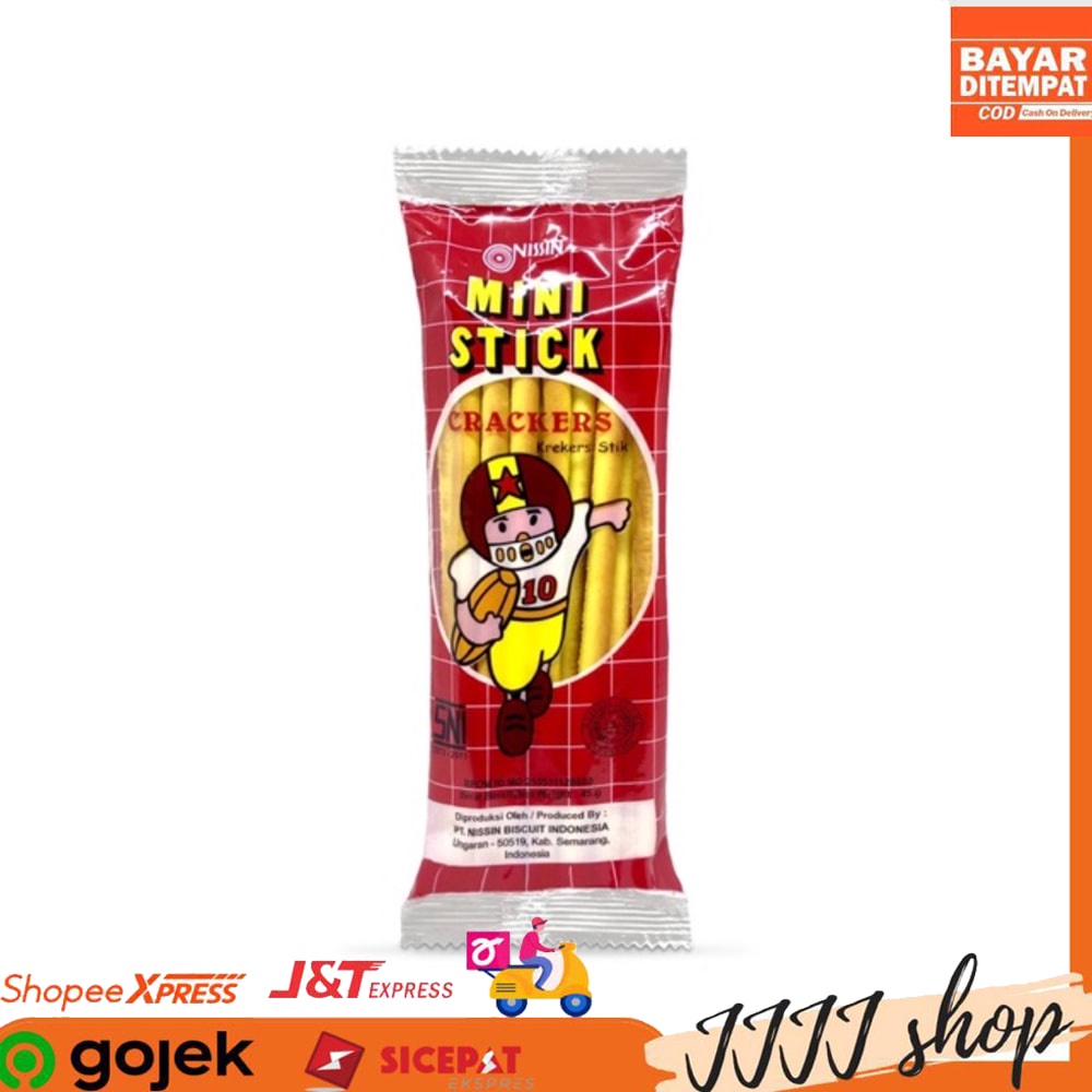 

Nissin Mini Stik Crackers Cemilan 1pak isi 10pcs @25gr