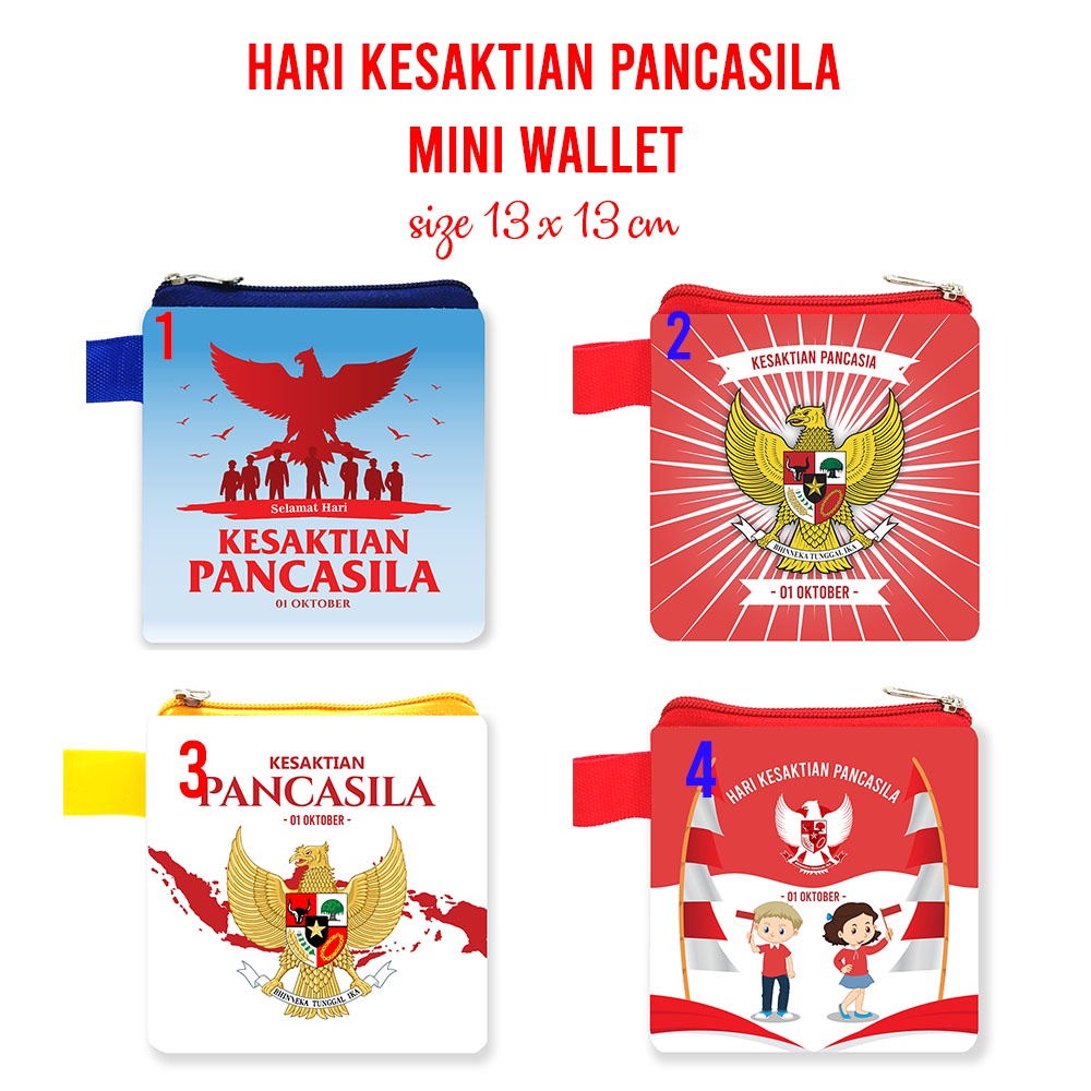 Mini Wallet Kesaktian Pancasila Souvenir Hari Kesaktian Pancasila Dompet Koin Souvenir Gift