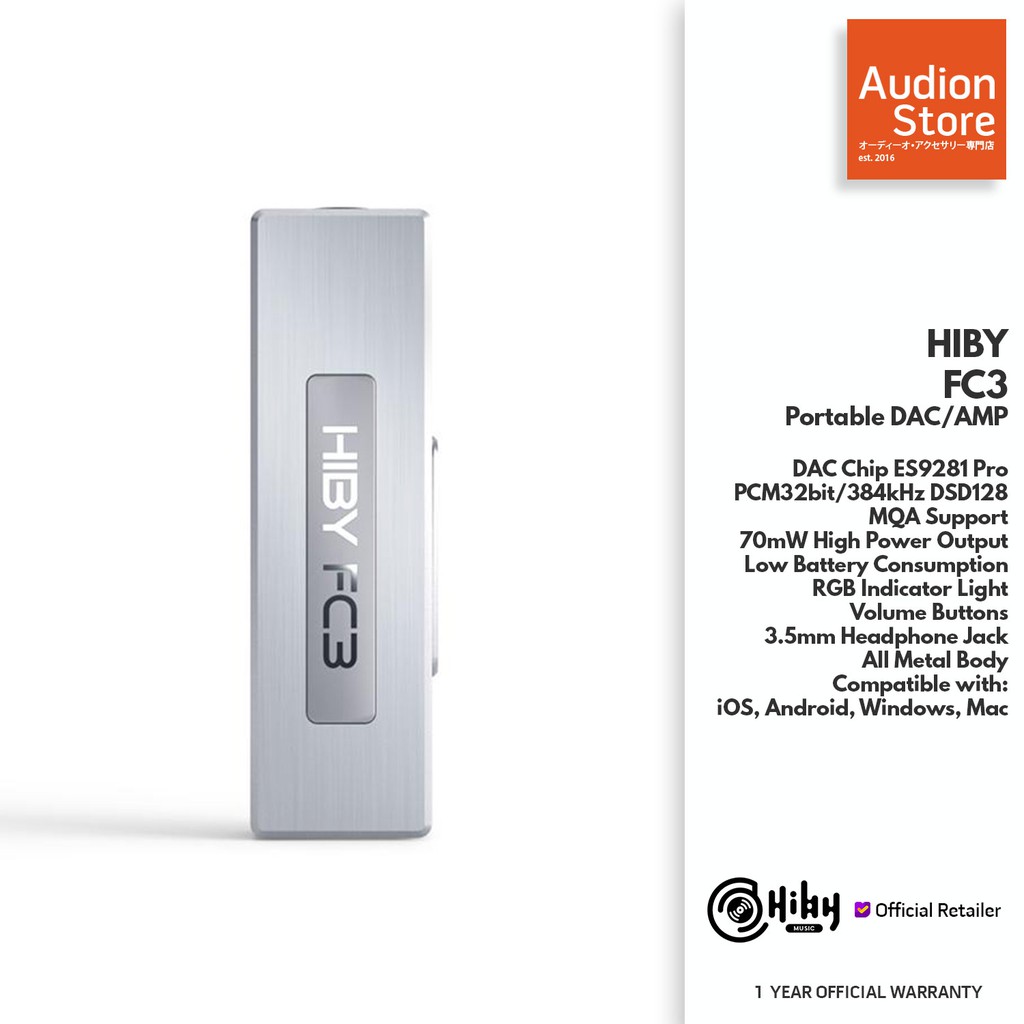 Hiby Fc3 Fc 3 Es9281pro Pcm Dsd Mqa 3 5mm Usb Type C Portable Dac Amp Shopee Indonesia