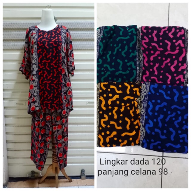 Setelan CP Jumbo Batik  celana  panjang Shopee  Indonesia