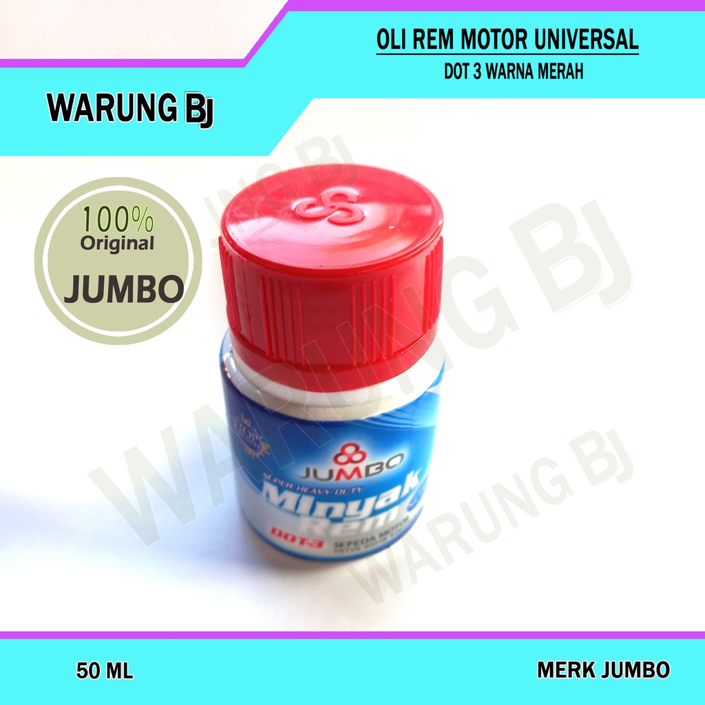 Minyak Oli Rem Motor Original Jumbo 50ml Warna Merah