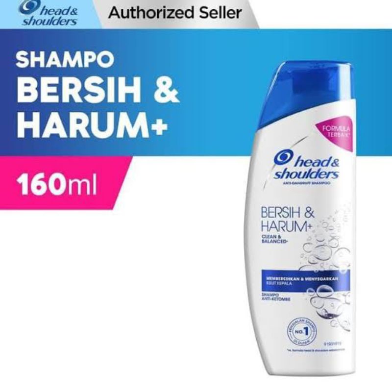 Head and Shoulders H&S Shampo Bersih Harum 160 Ml