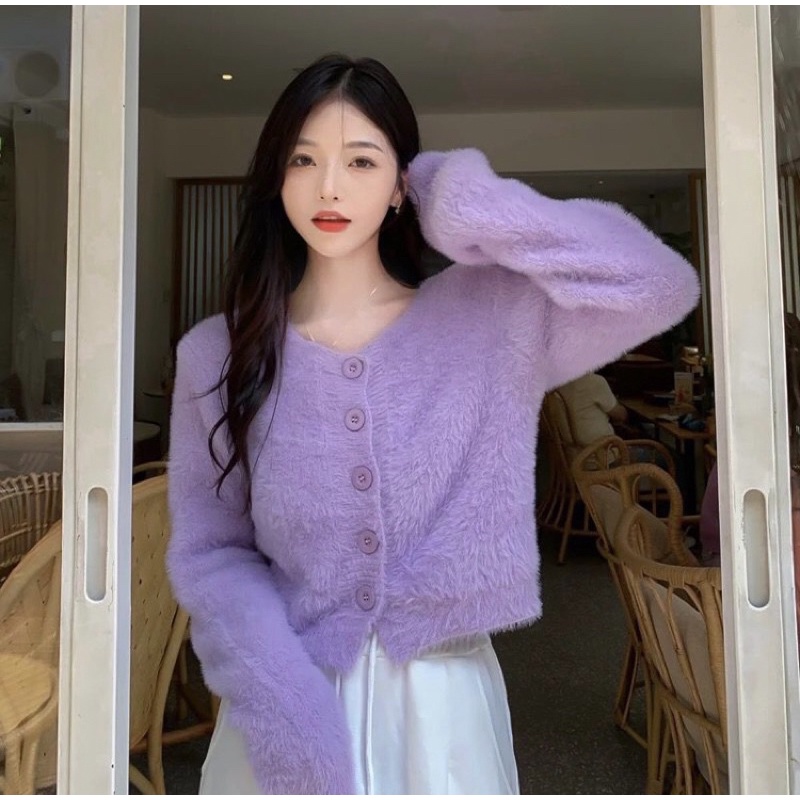 AMORA CARDI | Atasan Kardigan Korea Wanita Knit Wool Import Bulu Premium