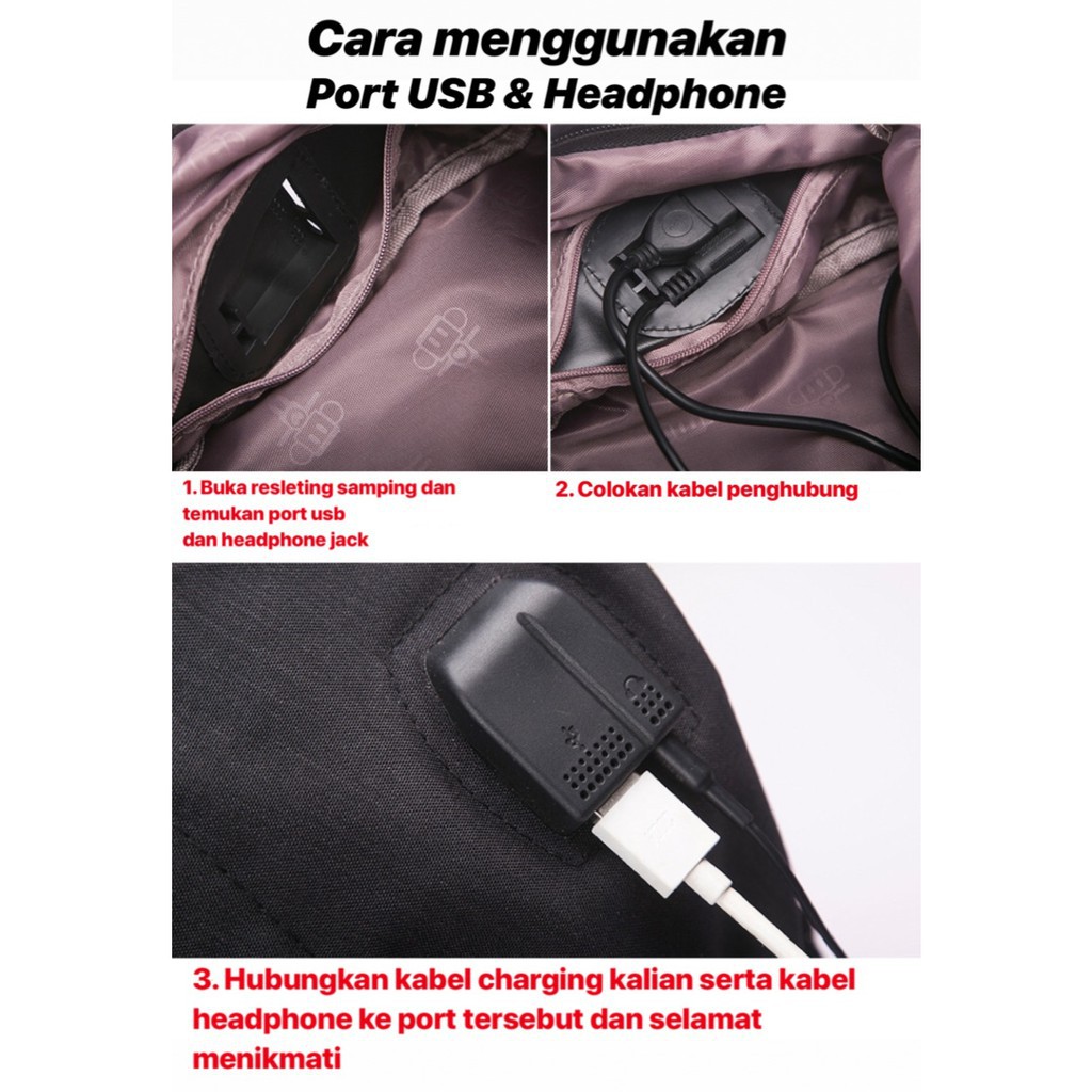 Mainland Tas Ransel Pria USB Charger Anti Maling Korea Multifungsi Tas Laptop Sekolah Backpack TCR09