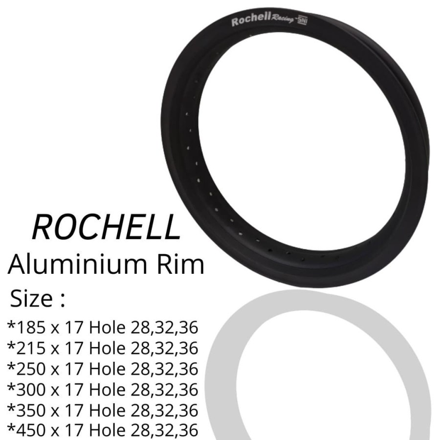 [SIAP KIRIM] VELG RIM / VELG RUJI / VELG MOTOR ROCHELL LUBANG/HOLE 28 RING 17 X 450