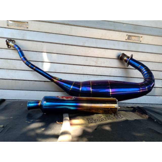 Knalpot R9 bluemoon model cobra ninja 2 tak ninja 150 ninja R dan RR