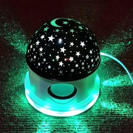 Lampu Bintang kamar Tidur Led Krystal Magic Ball Light Disco + Music Bluetooth Speaker musik Box Blutooth Wireless / Mainan Anak