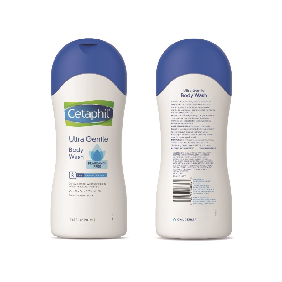 CETAPHIL ULTRA GENTLE BODY WASH 500ML