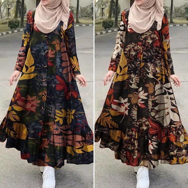 ZANZEA FLOWER DRESS GAMIS RAYON PREMIUM