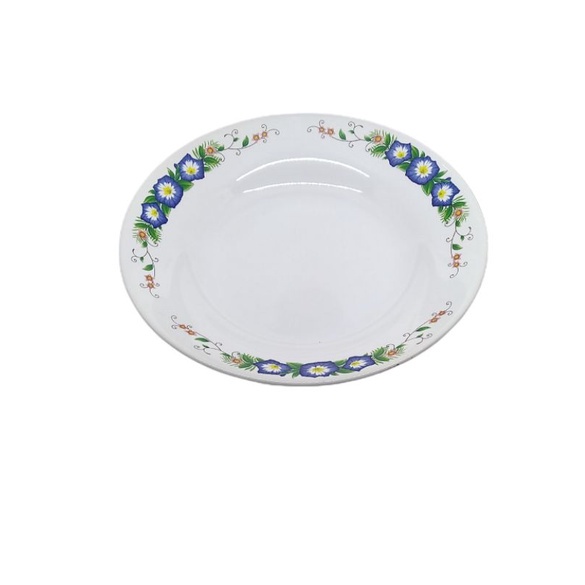 PIRING MAKAN HOTEL 3 BUNGA 6 PCS PIRING MAKAN KERAMIK BELING PIRING KERAMIK BELING