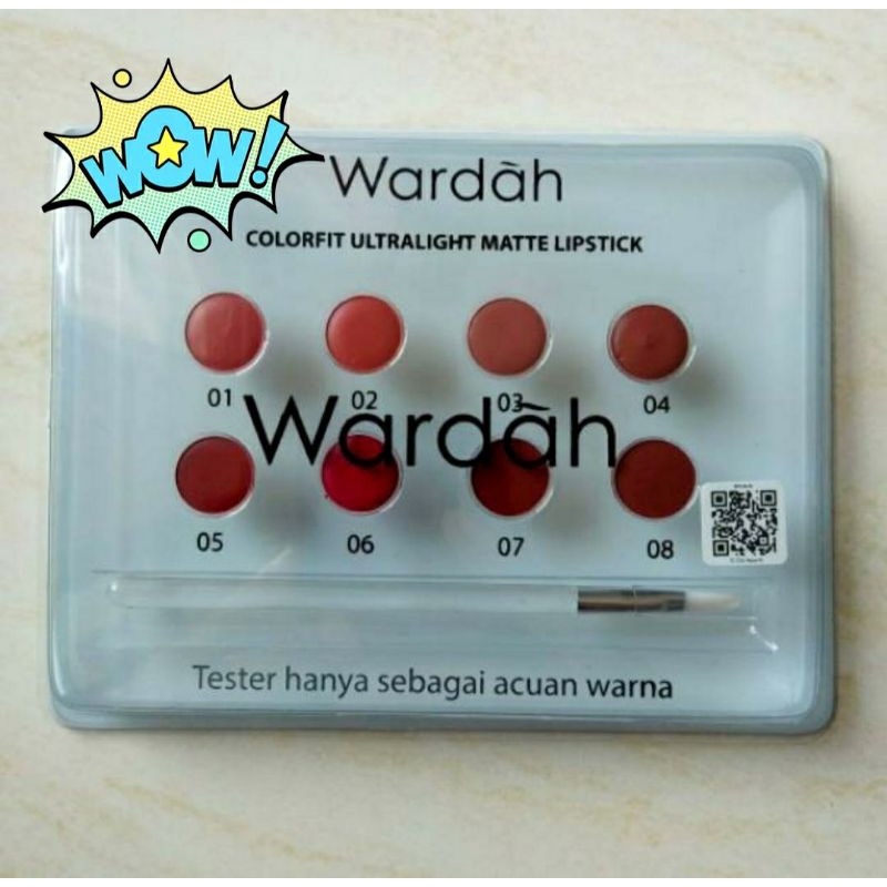 WARDAH TESTER LIPSTIK 8 WARNA