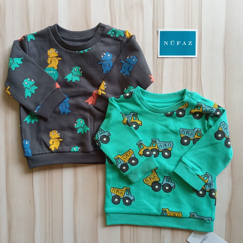 *Sweater (perpcs) MARK & SPENCER SALE - Jaket motif untuk anak cowok per pcs