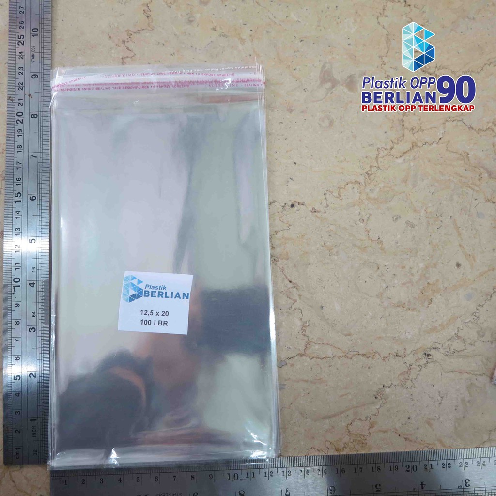 

12,5X20 CM PLASTIK OPP (SEAL/LEM) TEBAL 20 MIC ASLI / PLASTIK KEMASAN