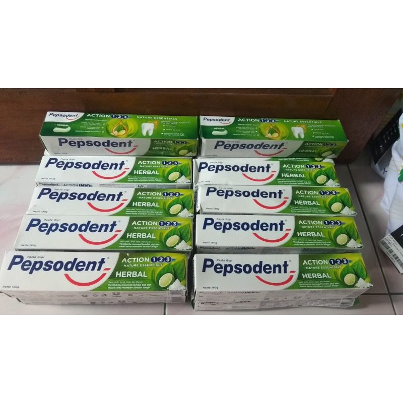 pepsodent herbal  action 123 190g