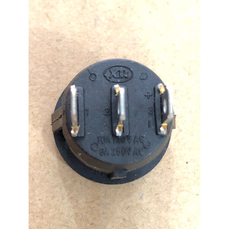 Saklar Rocker switch BULAT HITAM 3 pin / 3 kaki ON OFF ON ROCKER SWITCH