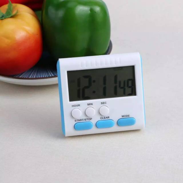 Digital kitchen timer clock / timer digital dapur masak kopi / makanan dengan alarm LCD count down