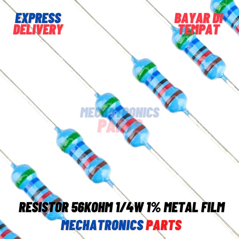 [PAS-9435] 10X RESISTOR 56K OHM 1/4W 1% METAL FILM