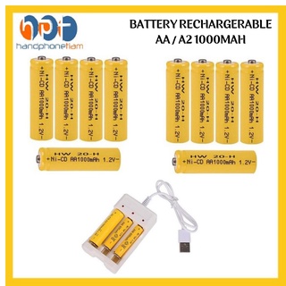 Baterai Battery Batre Charge AA A2 Rechargeable 1000mah Ni-Cd / Batre Isi Ulang Ni Cd