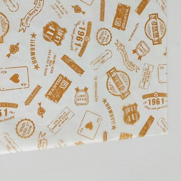 

❂ BAKINDO Food Wrapping / Wax Paper / Kertas Burger Nasi / Baking Paper Motif / Kertas Roti ➾