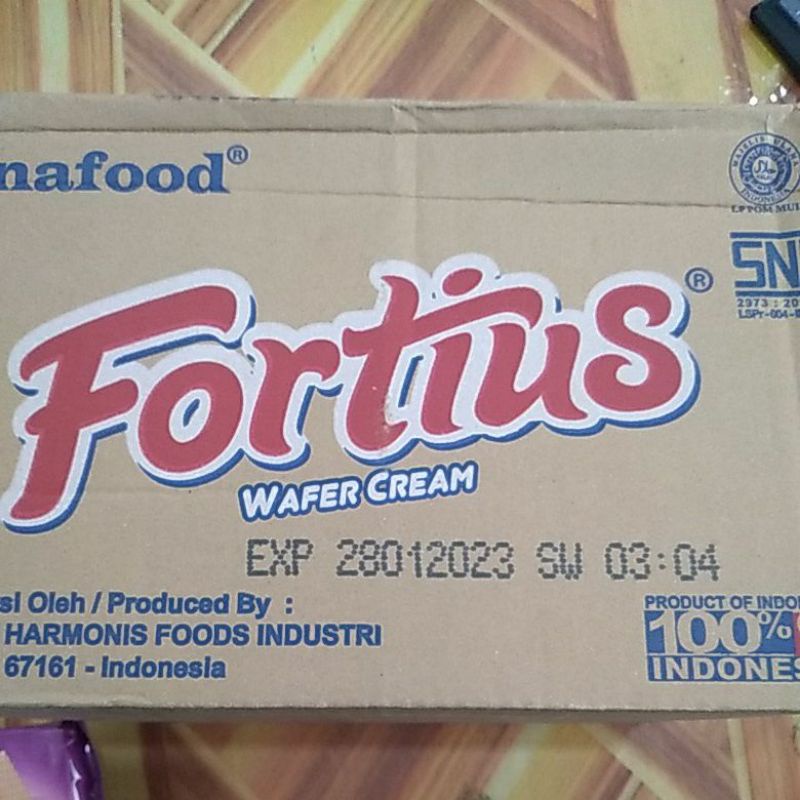 Wafer Fortius 80gr ( 1 dus = 30 bks ) Mix Rasa