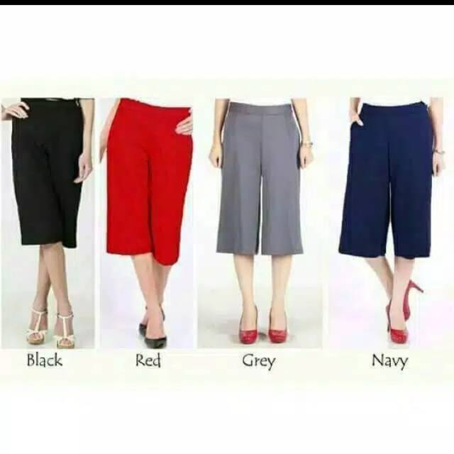 CELANA PENDEK JUMBO WANITA CELANA KULOT PENDEK CELANA 7/8