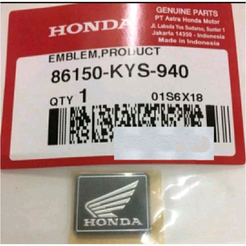 Emblem logo sayap Honda kecil emblem cover Speedo beat Vario Scoopy gL pro original lospack