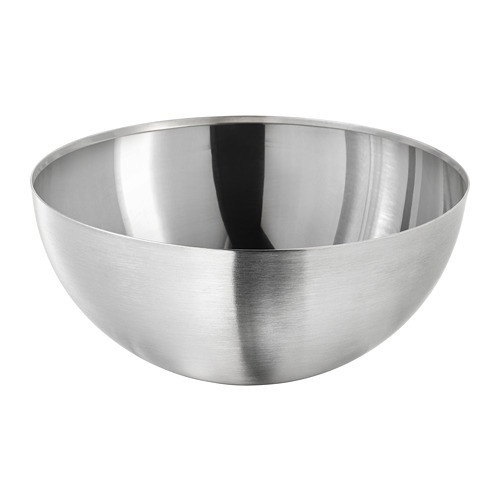 Mangkuk Besar Saji Wadah Nasi Baja Tahan Karat Bulat Diamater 20 cm Stainless Steel Meja Makan Salad Buah